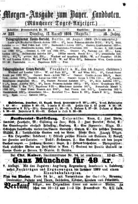 Münchener Tages-Anzeiger Dienstag 17. August 1869