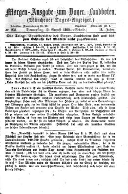 Münchener Tages-Anzeiger Donnerstag 19. August 1869