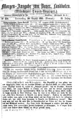 Münchener Tages-Anzeiger Donnerstag 26. August 1869