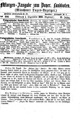 Münchener Tages-Anzeiger Mittwoch 1. September 1869