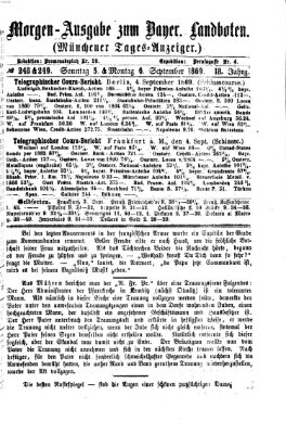 Münchener Tages-Anzeiger Montag 6. September 1869