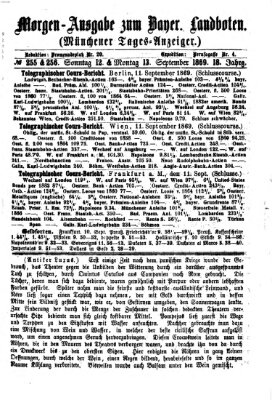 Münchener Tages-Anzeiger Montag 13. September 1869