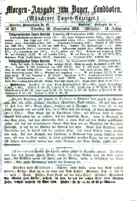 Münchener Tages-Anzeiger Dienstag 14. September 1869