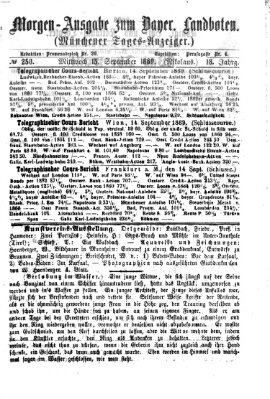 Münchener Tages-Anzeiger Mittwoch 15. September 1869