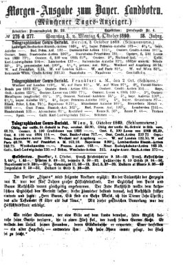 Münchener Tages-Anzeiger Montag 4. Oktober 1869