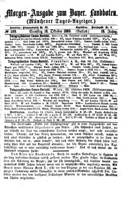 Münchener Tages-Anzeiger Samstag 16. Oktober 1869