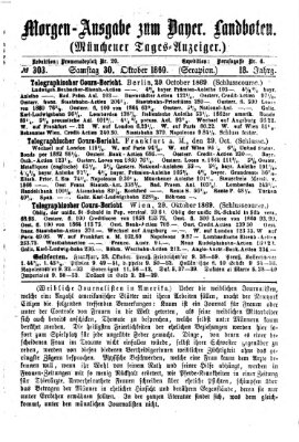 Münchener Tages-Anzeiger Samstag 30. Oktober 1869