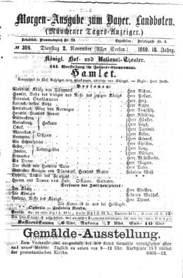 Münchener Tages-Anzeiger Dienstag 2. November 1869