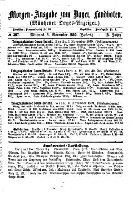 Münchener Tages-Anzeiger Mittwoch 3. November 1869