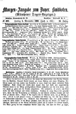 Münchener Tages-Anzeiger Freitag 5. November 1869