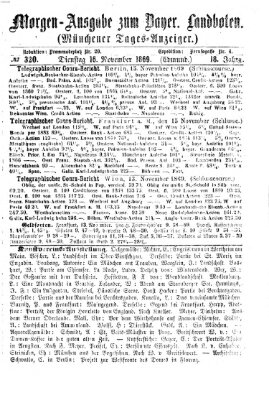 Münchener Tages-Anzeiger Dienstag 16. November 1869