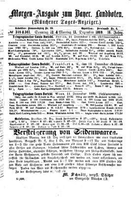 Münchener Tages-Anzeiger Sonntag 12. Dezember 1869