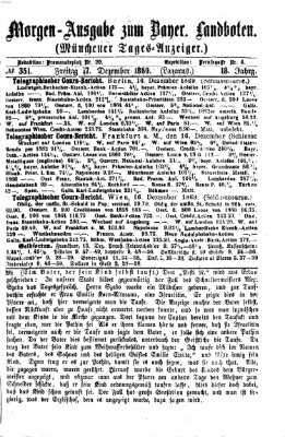 Münchener Tages-Anzeiger Freitag 17. Dezember 1869