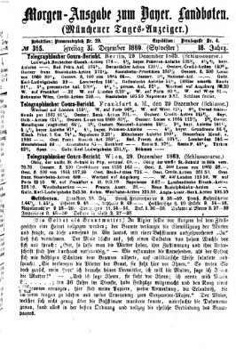 Münchener Tages-Anzeiger Freitag 31. Dezember 1869