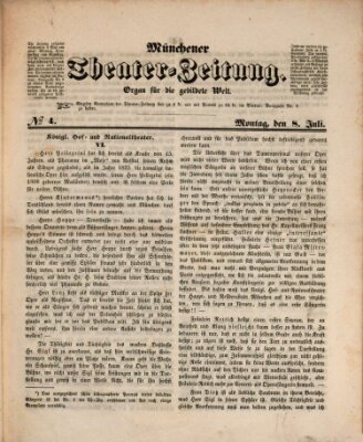 Münchener Theater-Zeitung Montag 8. Juli 1850