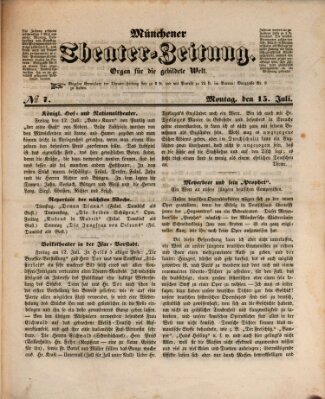 Münchener Theater-Zeitung Montag 15. Juli 1850