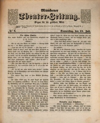 Münchener Theater-Zeitung Donnerstag 18. Juli 1850