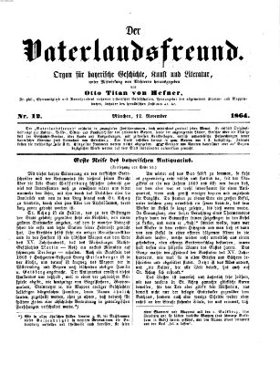 Der Vaterlandsfreund (Münchener Omnibus) Samstag 12. November 1864