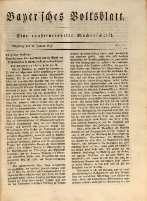 Bayerisches Volksblatt Samstag 17. Januar 1829