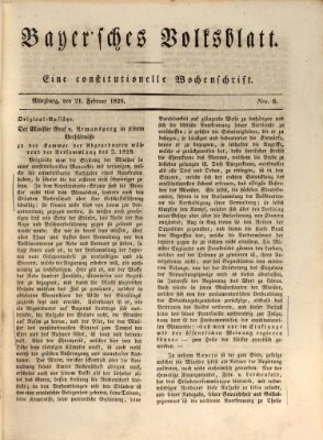 Bayerisches Volksblatt Samstag 21. Februar 1829