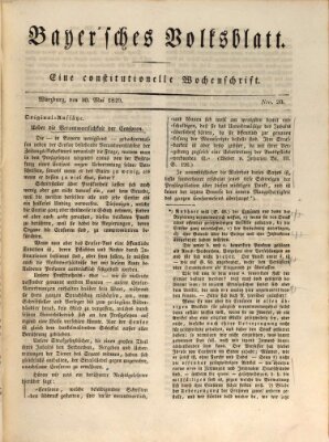 Bayerisches Volksblatt Samstag 30. Mai 1829