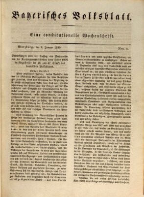 Bayerisches Volksblatt Samstag 9. Januar 1830