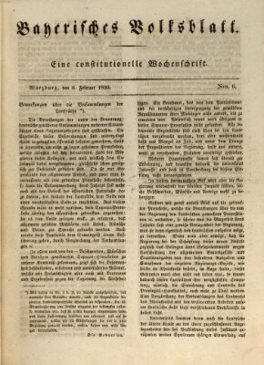 Bayerisches Volksblatt Samstag 6. Februar 1830