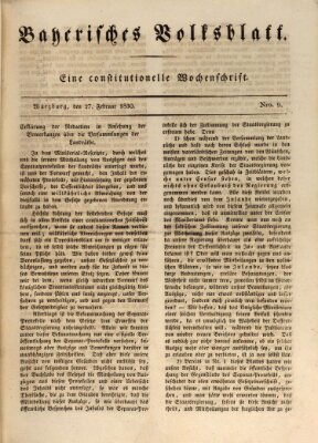 Bayerisches Volksblatt Samstag 27. Februar 1830