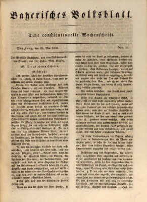 Bayerisches Volksblatt Samstag 29. Mai 1830