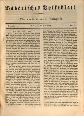 Bayerisches Volksblatt Dienstag 19. Juli 1831