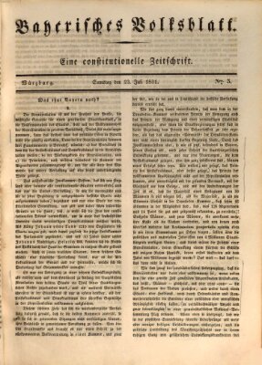 Bayerisches Volksblatt Samstag 23. Juli 1831