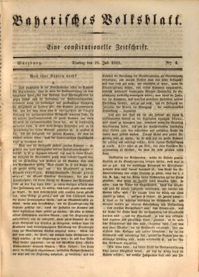 Bayerisches Volksblatt Dienstag 26. Juli 1831