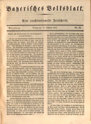 Bayerisches Volksblatt Dienstag 25. Oktober 1831