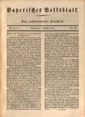 Bayerisches Volksblatt Dienstag 1. November 1831