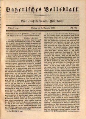 Bayerisches Volksblatt Dienstag 6. Dezember 1831