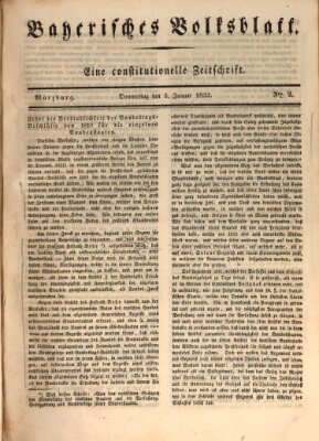 Bayerisches Volksblatt Donnerstag 5. Januar 1832