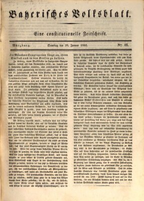 Bayerisches Volksblatt Samstag 28. Januar 1832