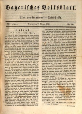 Bayerisches Volksblatt Dienstag 7. Februar 1832