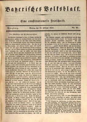 Bayerisches Volksblatt Dienstag 28. Februar 1832