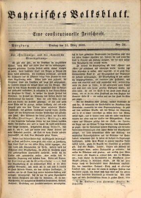 Bayerisches Volksblatt Dienstag 13. März 1832