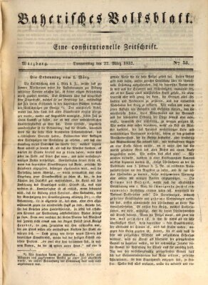 Bayerisches Volksblatt Donnerstag 22. März 1832