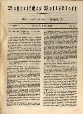 Bayerisches Volksblatt Dienstag 1. Mai 1832