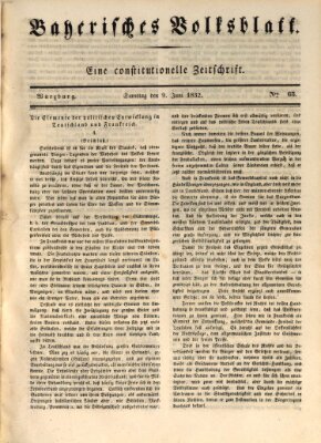 Bayerisches Volksblatt Samstag 9. Juni 1832