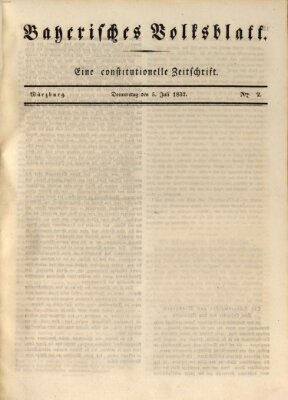 Bayerisches Volksblatt Donnerstag 5. Juli 1832