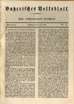 Bayerisches Volksblatt Dienstag 10. Juli 1832