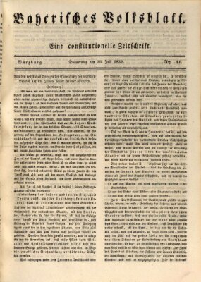 Bayerisches Volksblatt Donnerstag 26. Juli 1832