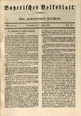 Bayerisches Volksblatt Donnerstag 9. August 1832