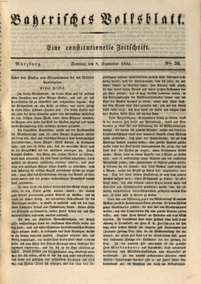 Bayerisches Volksblatt Samstag 8. September 1832