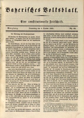 Bayerisches Volksblatt Donnerstag 4. Oktober 1832