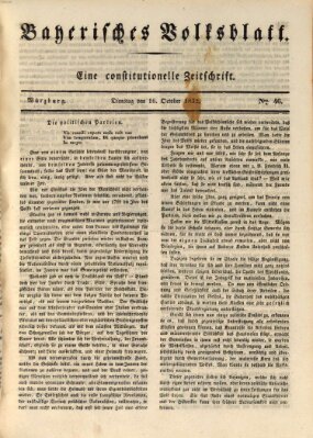 Bayerisches Volksblatt Dienstag 16. Oktober 1832